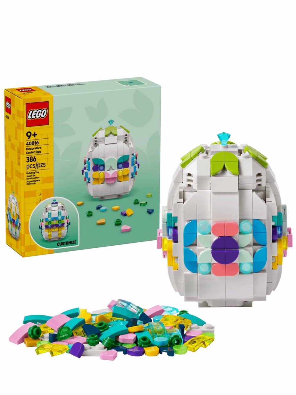 LEGO Colorful Decorative Easter Egg 40816 Set